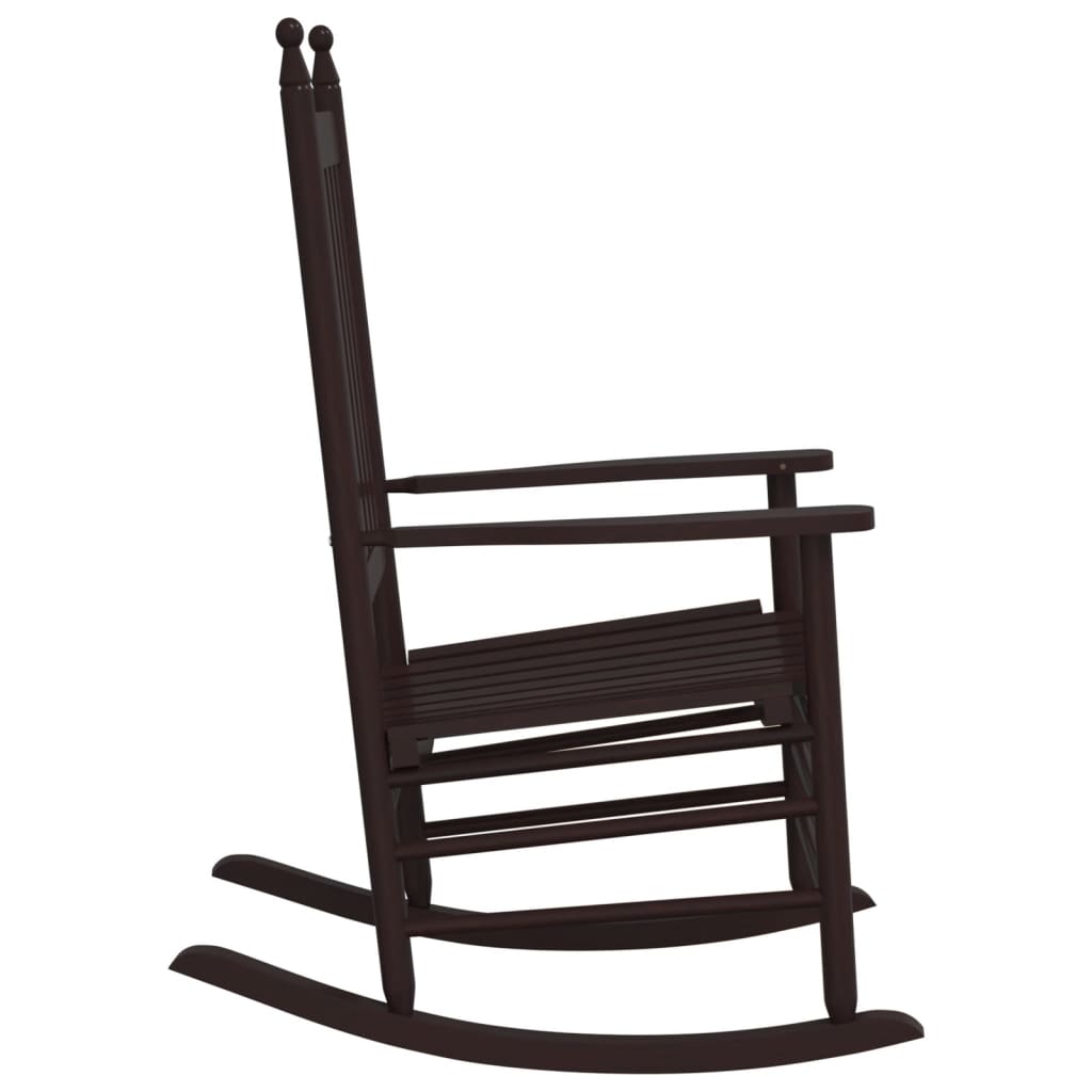 Schaukelstühle mit Gebogenen Sitzen 2 Stk. Schwarz Pappelholz