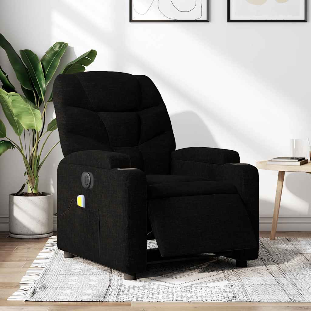 Relaxsessel Elektrisch Dunkelgrau Stoff