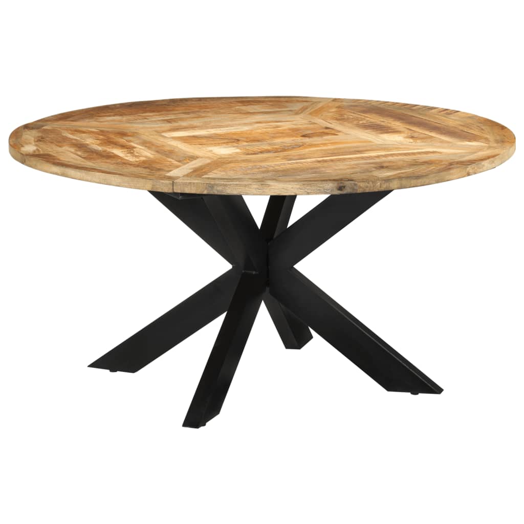 Esstisch Ø110x75 cm Raues Massives Mangoholz