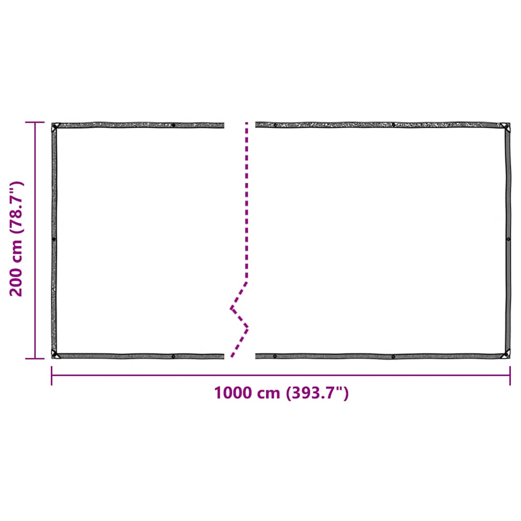Pflanzenabdeckung mit Ösen 1x3 m Polyethylen