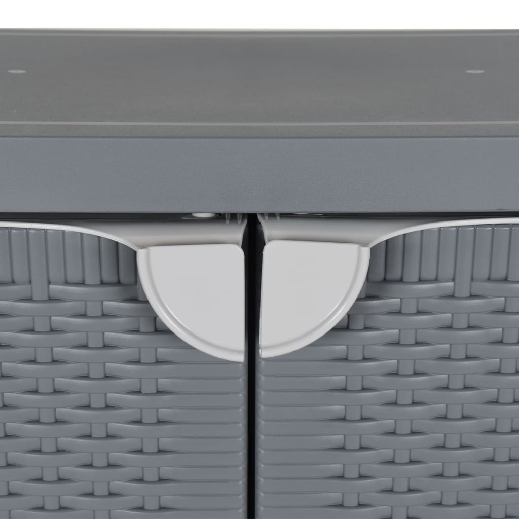 Gartenschrank Schwarz 65x45x88 cm PP Rattan-Optik