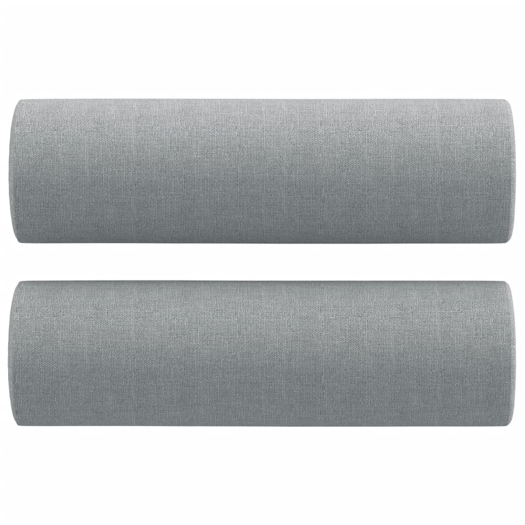 4-tlg. Sofagarnitur mit Kissen Taupe Stoff