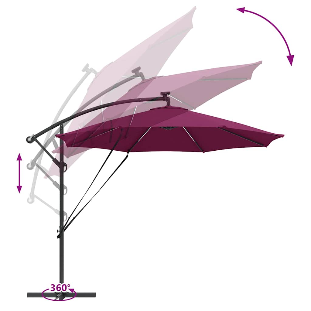 Sonnenschirm Sand 294 x 294 x 248 cm Polyester und Aluminium