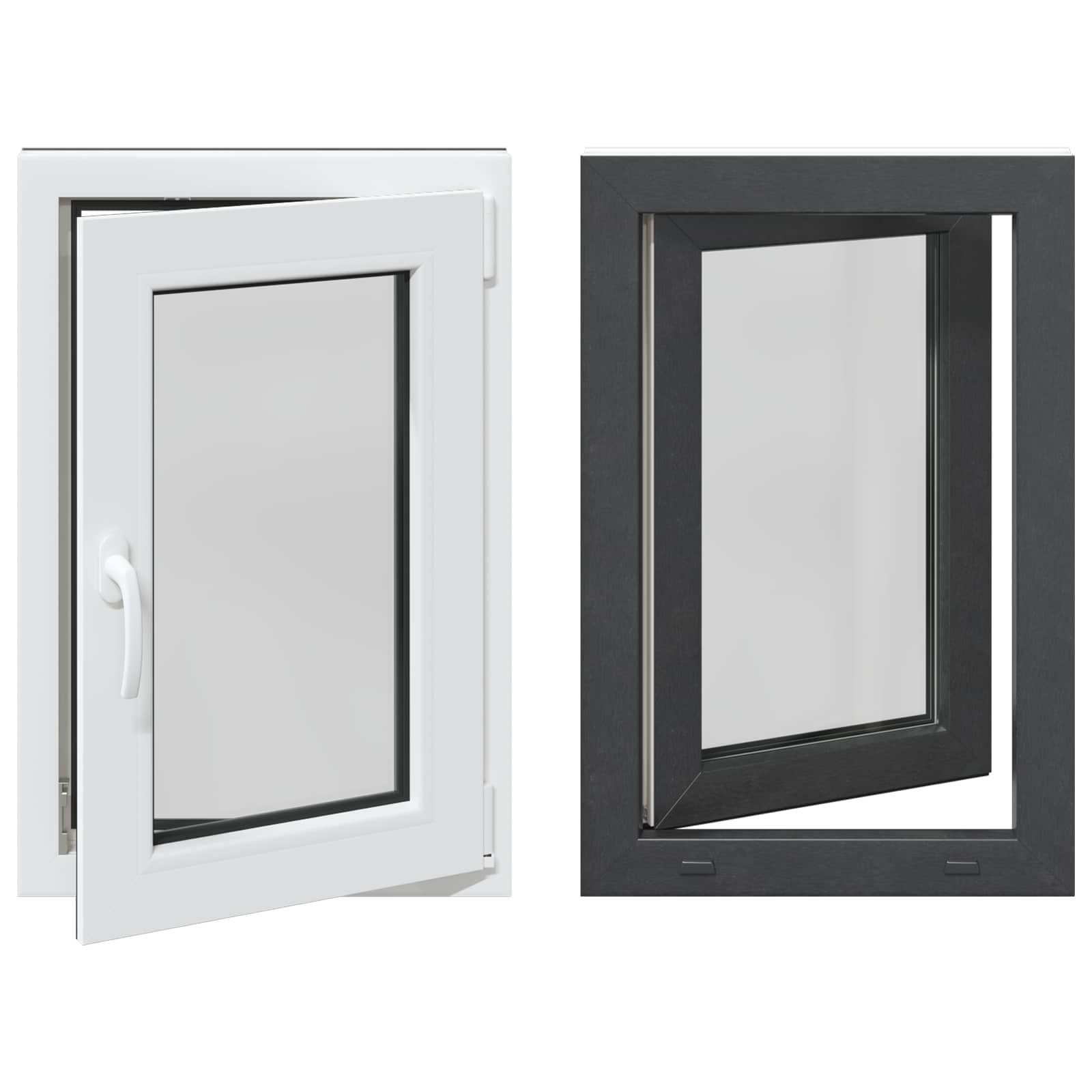 Kellerfenster RISOR 50 x 50 cm PVC und Glas Weiß