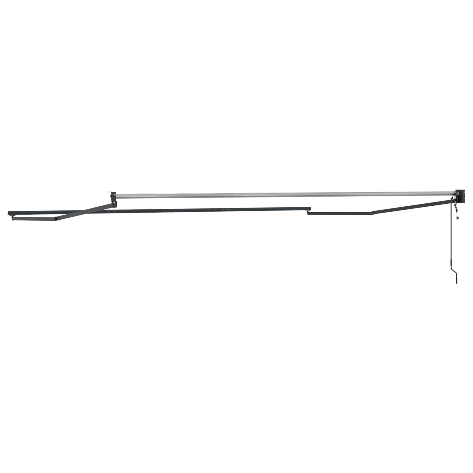 Ausziehbarer Sonnenschirmrahmen Weiß 300 x 250 cm Aluminium