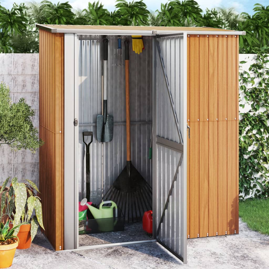 Gartenhaus Grün 180,5x97x209,5 cm Verzinkter Stahl
