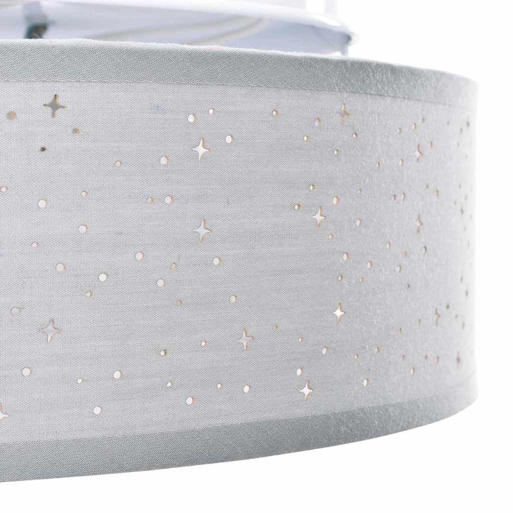 Deckenlampe mit Strahlern Schwarz 30 x 30 x 13,5 cm Stoff