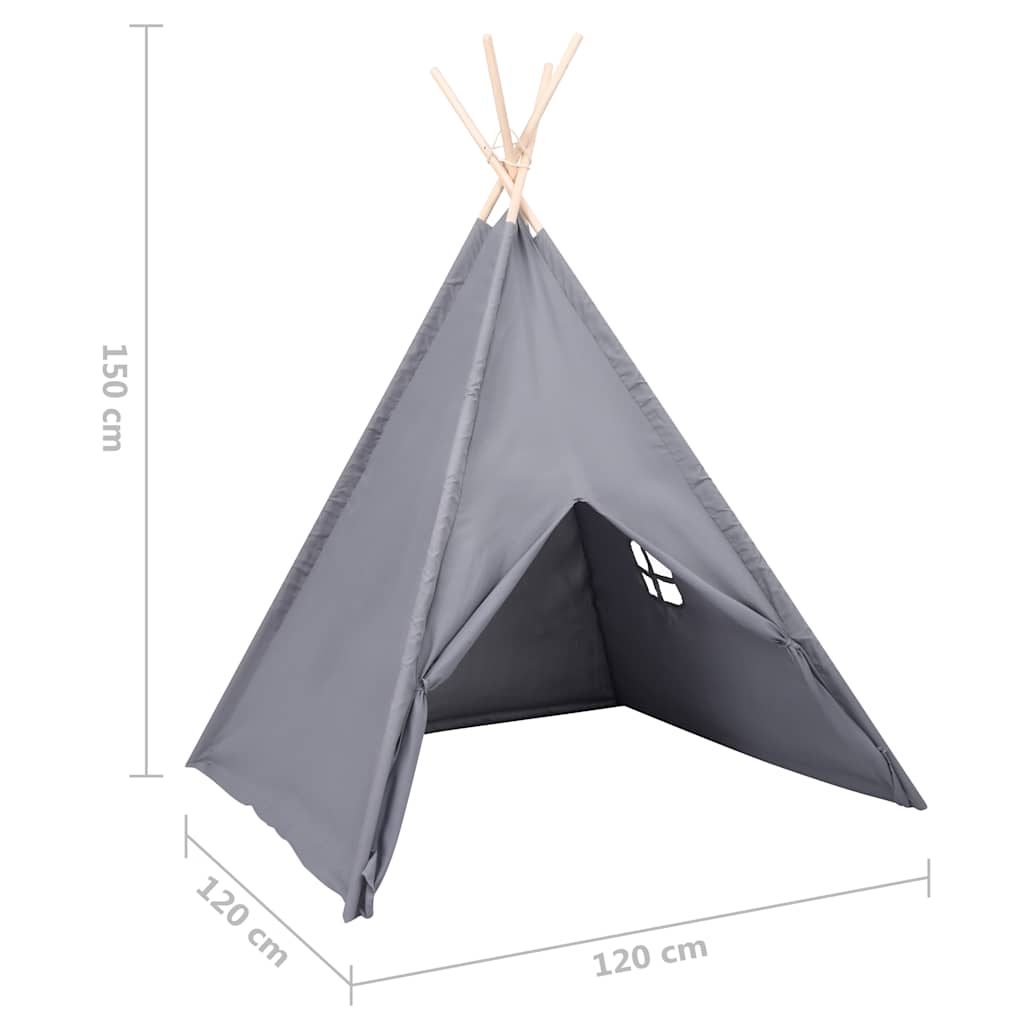 Kinder Tipi-Zelt mit Tasche Pfirsichhaut Rosa 120x120x150 cm