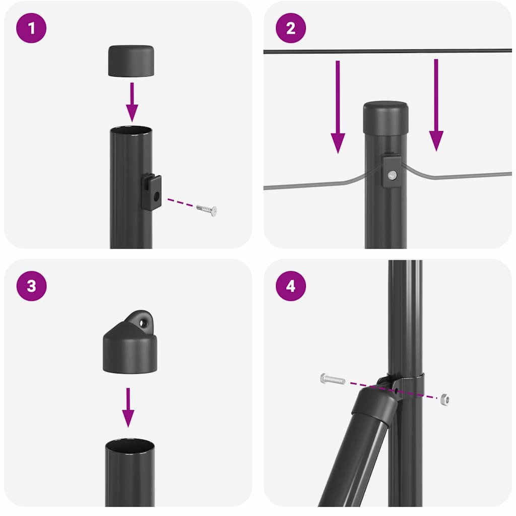 Outdoor Kettenglied-Zaun Erdfixierung 10 x 0,4 m Grün Netz
