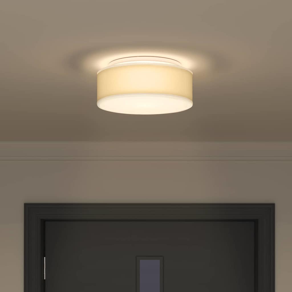 Deckenlampe mit Strahlern Schwarz 30 x 30 x 13,5 cm Stoff