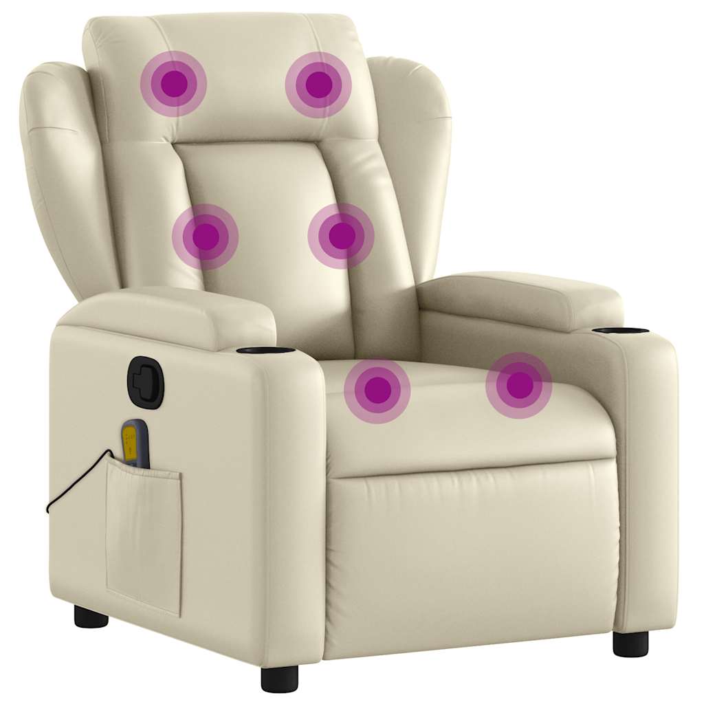 Massage-Relaxsessel, Kunstleder, Schwarz