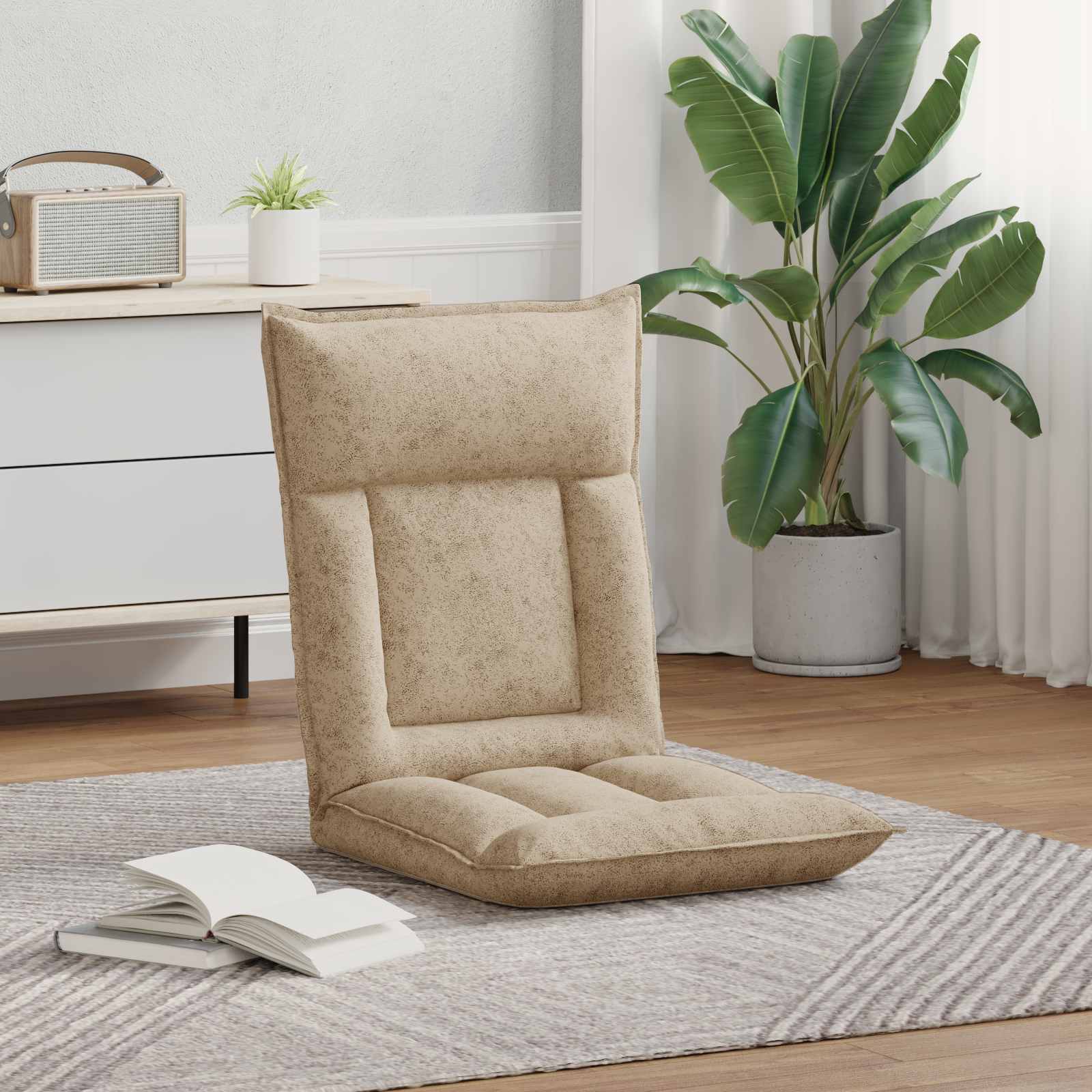 Verstellbarer Fußsessel Braun Stoff