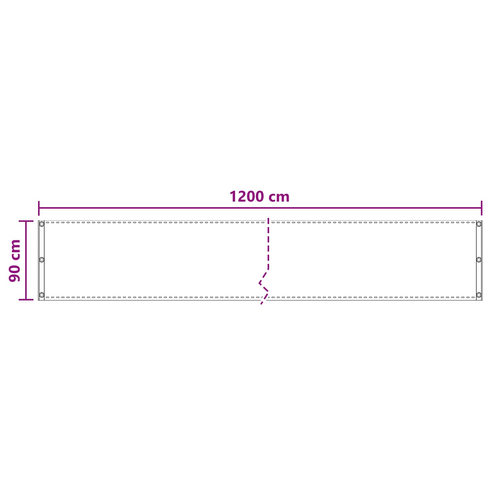 Balkon-Sichtschutz Anthrazit 75x300 cm HDPE