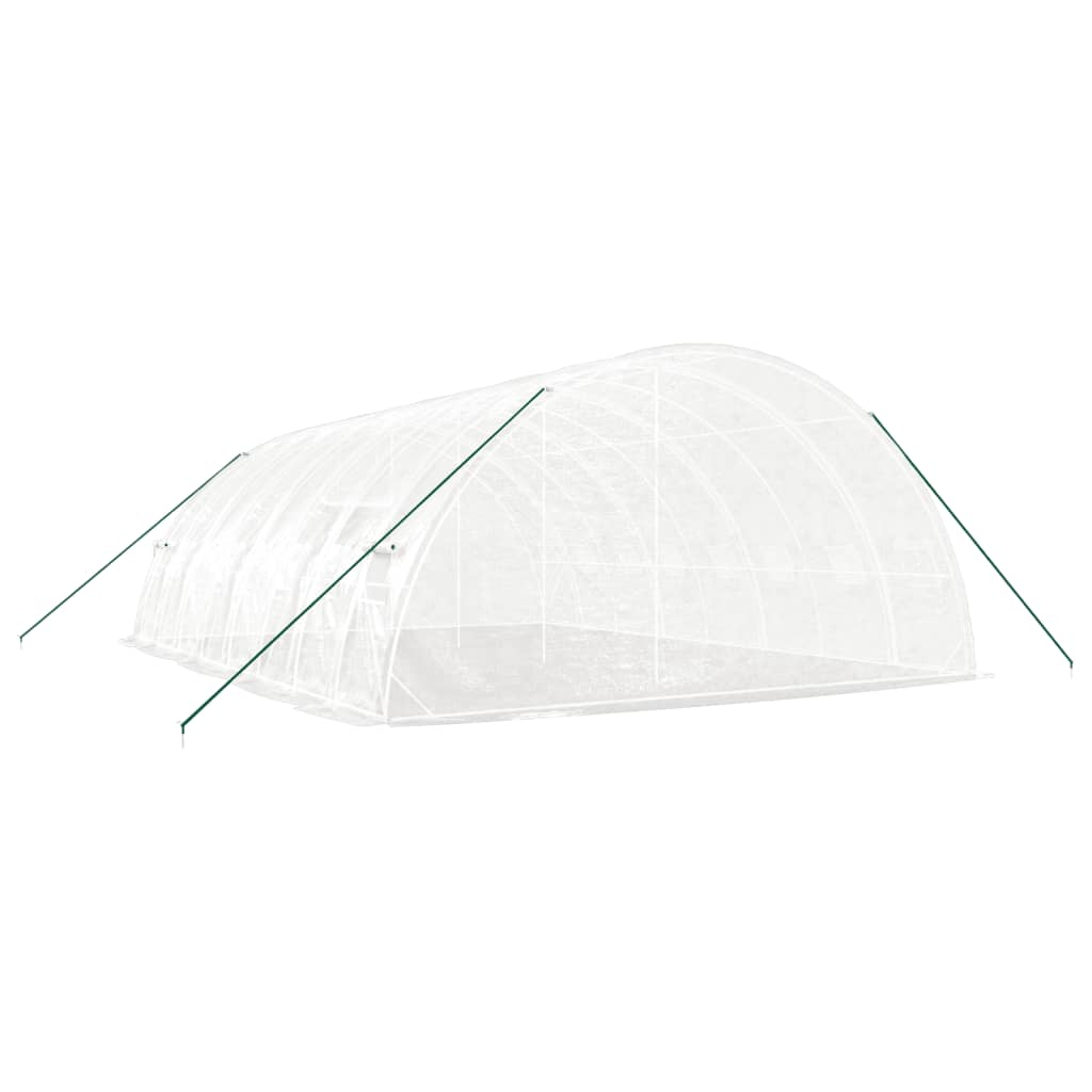 Gewächshaus mit Stahlrahmen Grün 24 m² 6x4x2,85 m