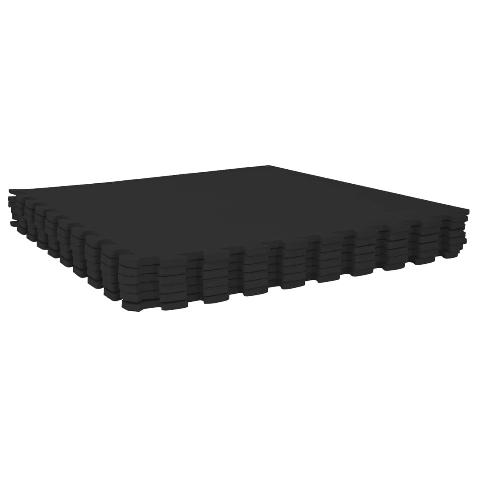 Pool Bodenteppich 6 pcs Schwarz 2,16 ㎡ EVA-Schaum
