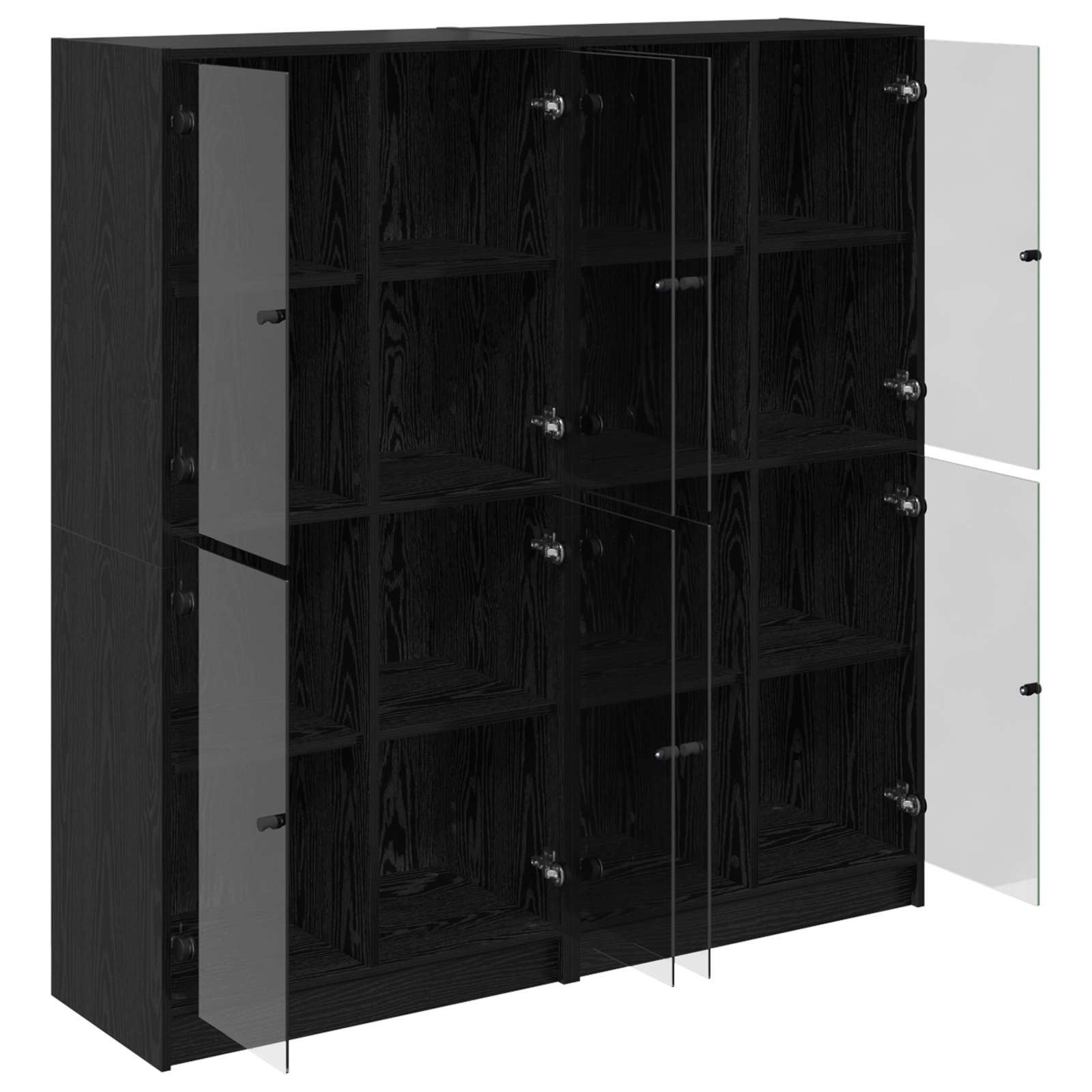 Bücherschrank mit Türen Weiß 136x37x142 cm Holzwerkstoff