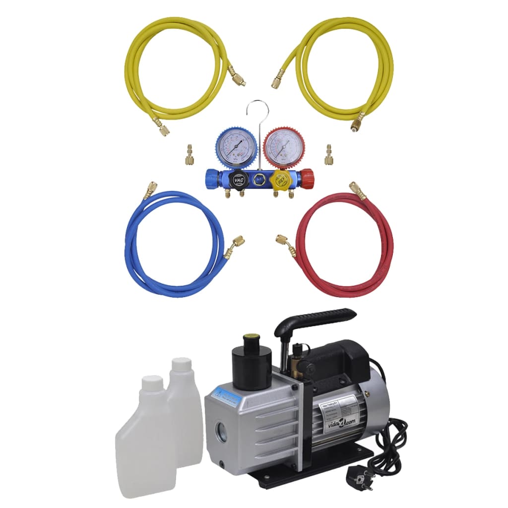 Vakuumpumpe 100 L/min 4-Wege-Verteiler-Manometer Klimaanlagen
