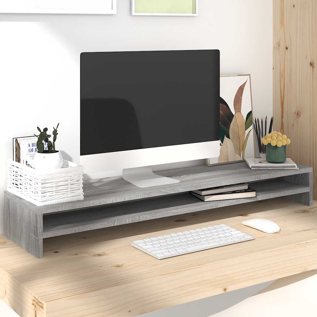 Monitorständer Weiß 100x24x13 cm Holzwerkstoff
