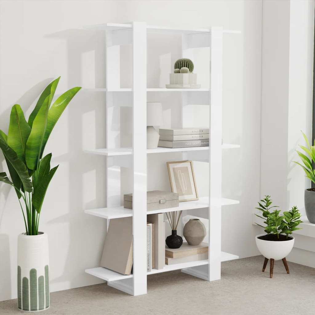 Bücherregal/Raumteiler Weiß 100×30×160 cm
