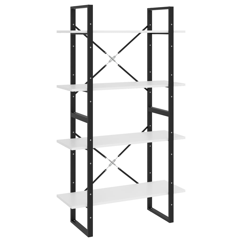 Bücherregal 2 Fächer Weiß 80x30x70 cm Holzwerkstoff