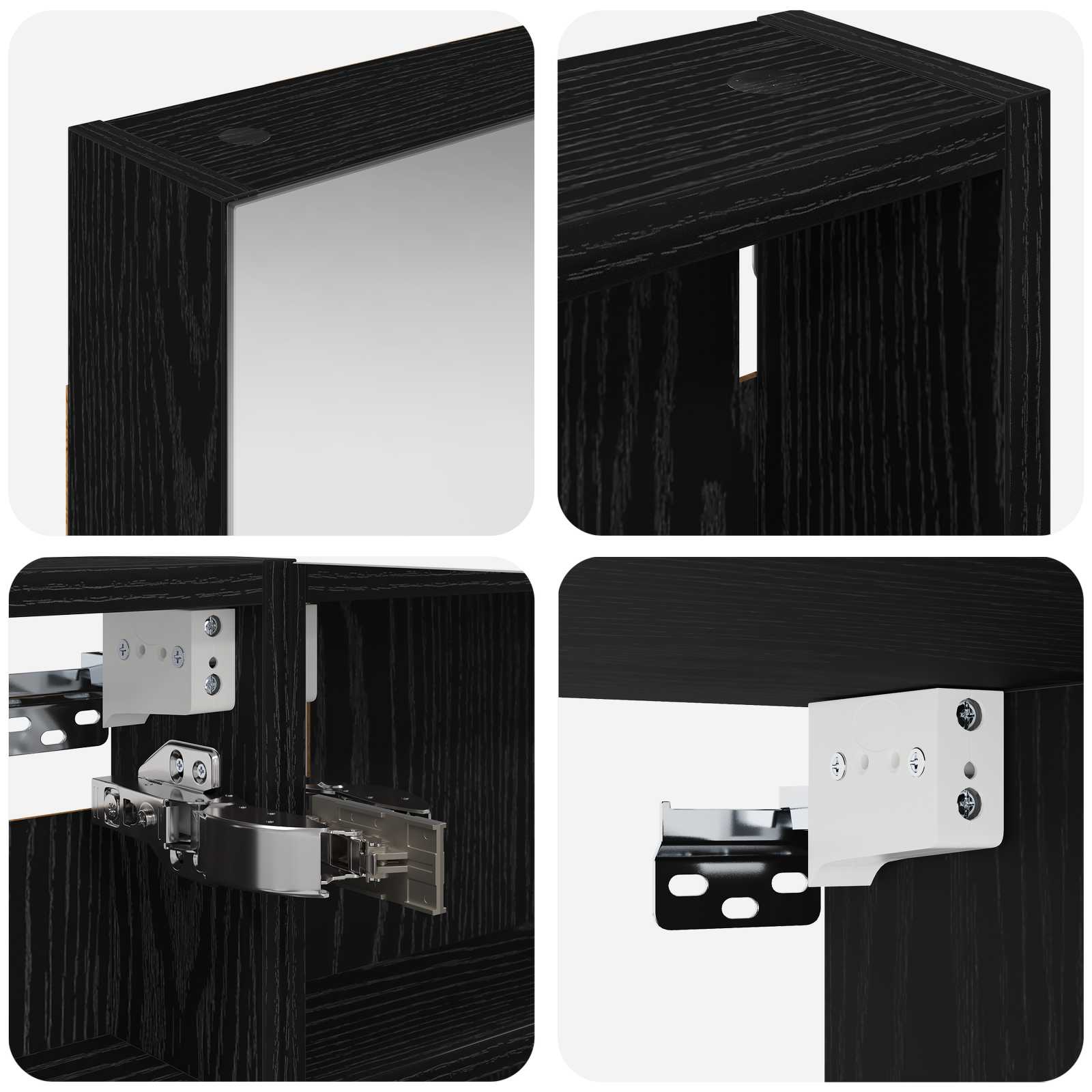 Badezimmerschrank-Set 3 pcs 80 x 10,5 x 50 cm Holzwerkstoff