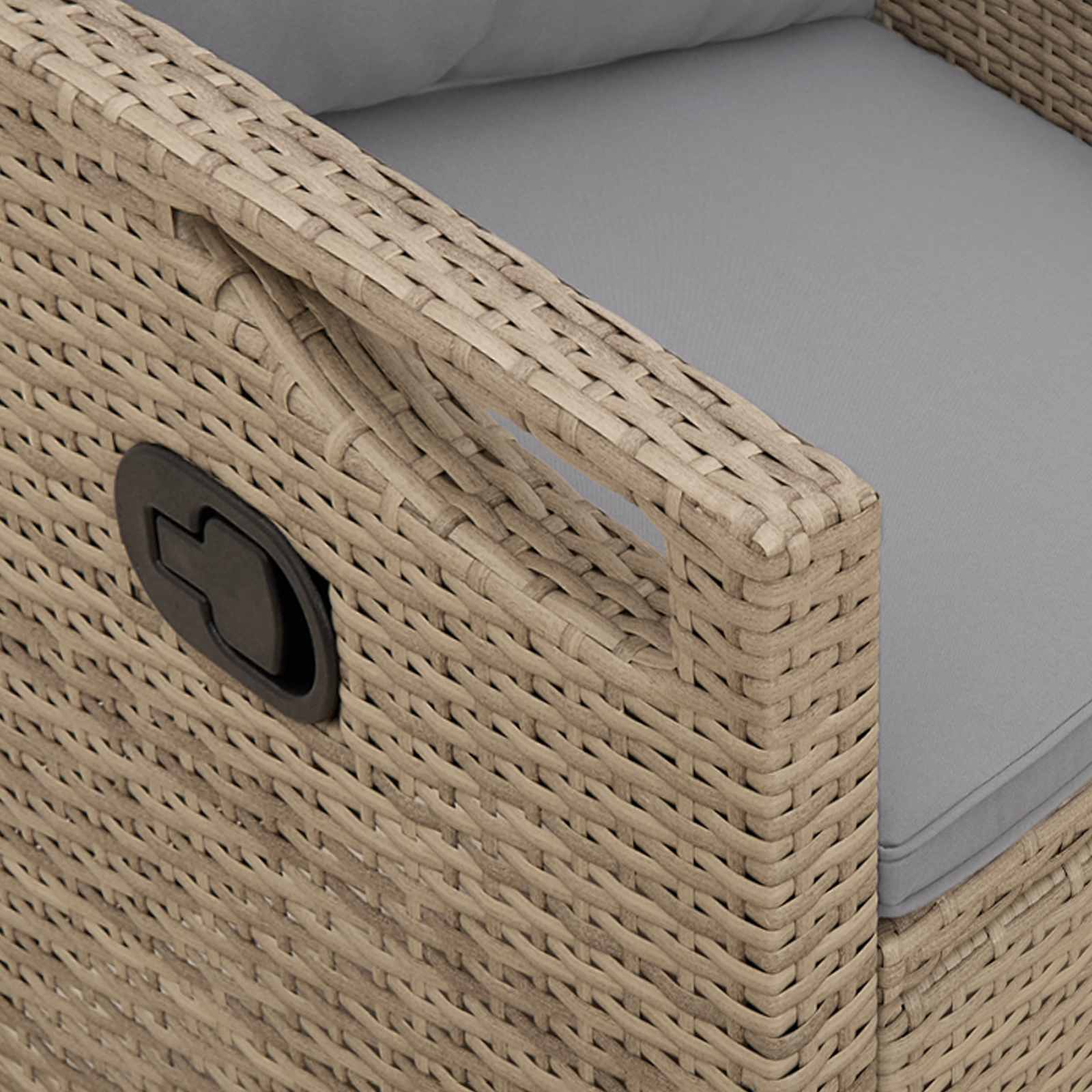 Gartenbank Schwarz 105 x 60 x 112 cm Stahl und Polyester