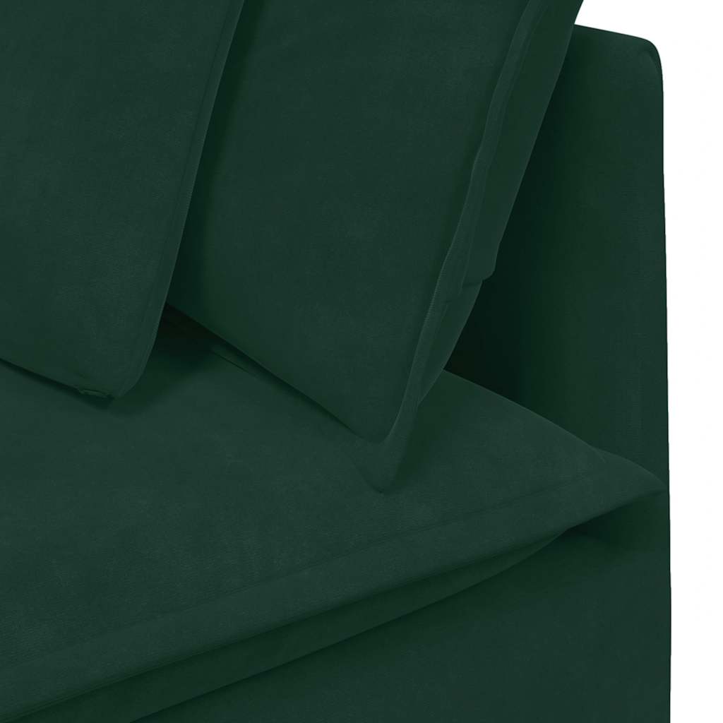 Modulares Sofa mit Kissen Samt Blau