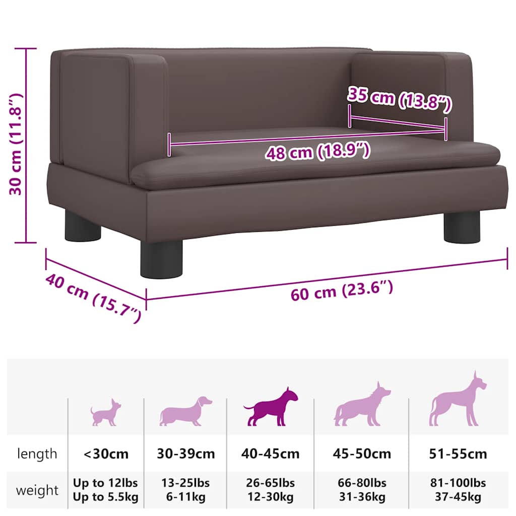 Hundebett Blau 80x45x30 cm Samt