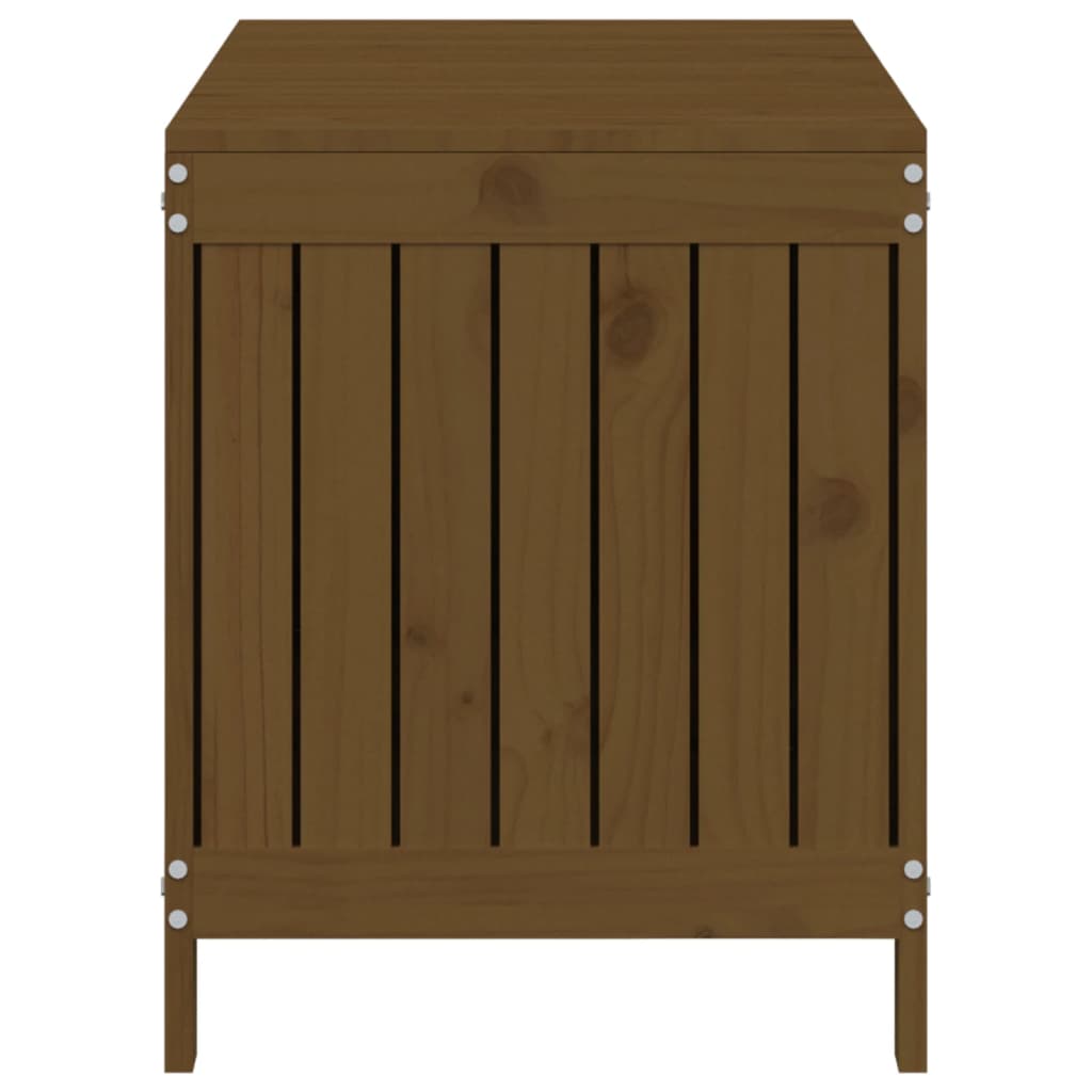 Gartentruhe Grau 76x42,5x54 cm Massivholz Kiefer