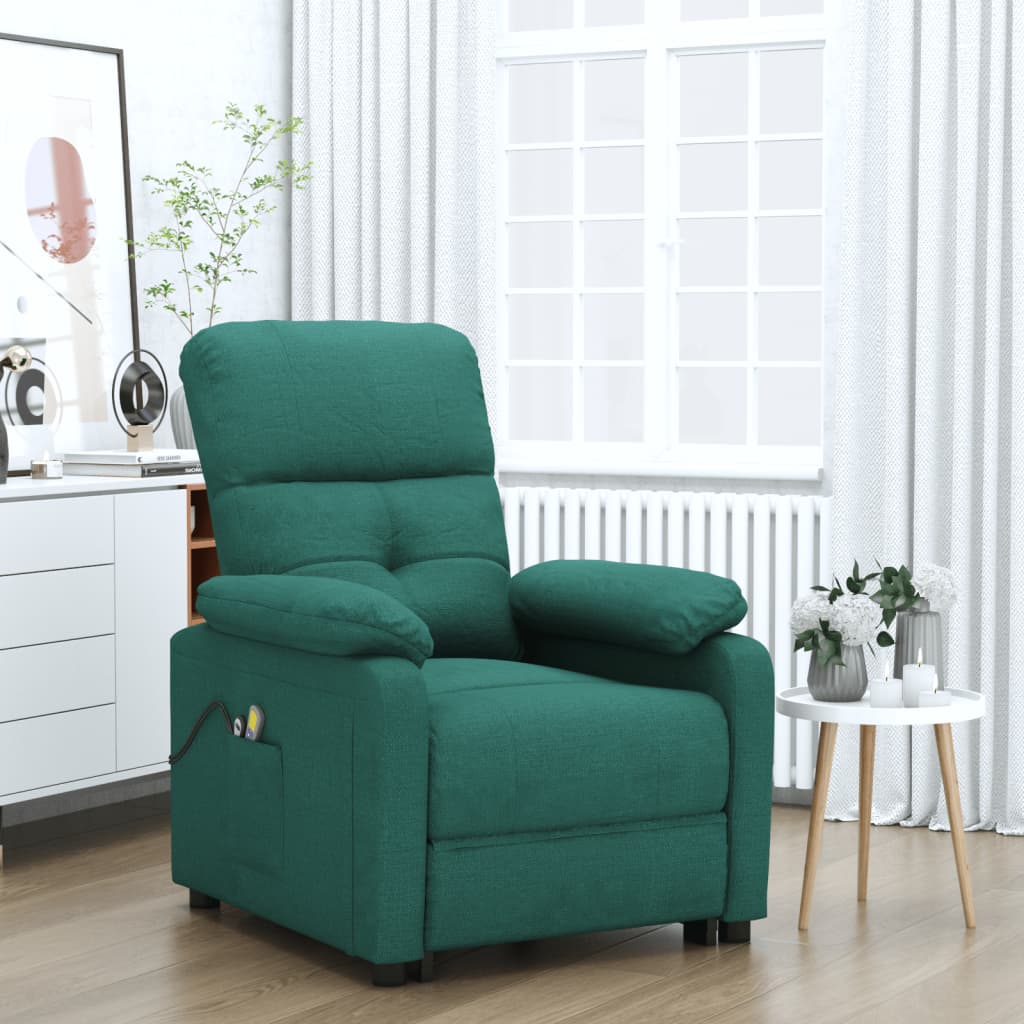 Massagesessel Elektrisch Dunkelgrau Stoff