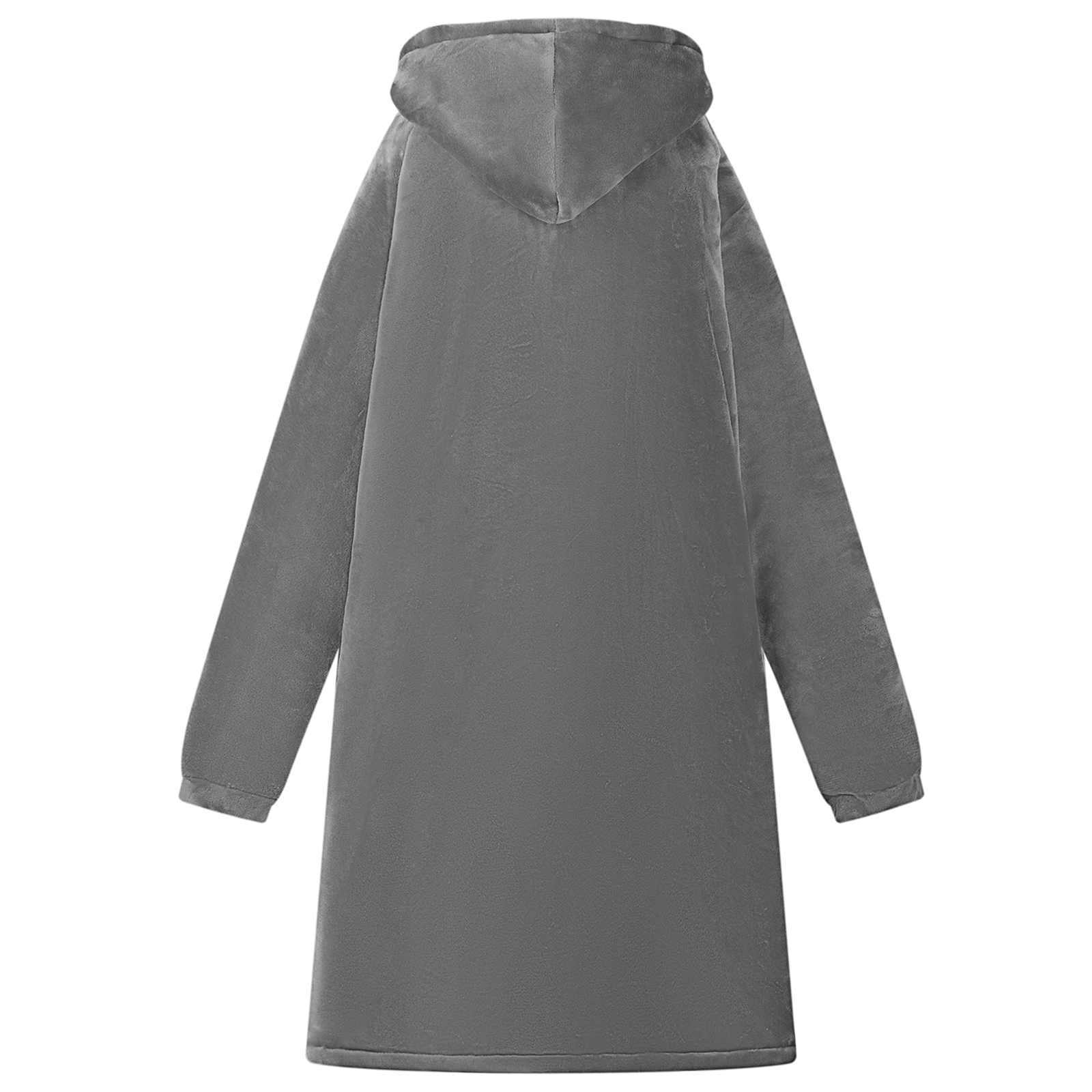 Decken-Hoodie Beige M Fleece und Flanell