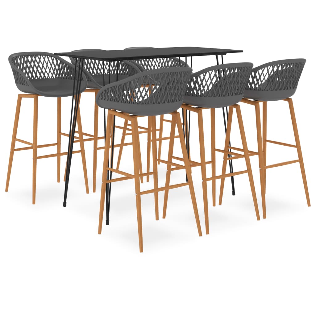 7-tlg. Bar-Set Schwarz