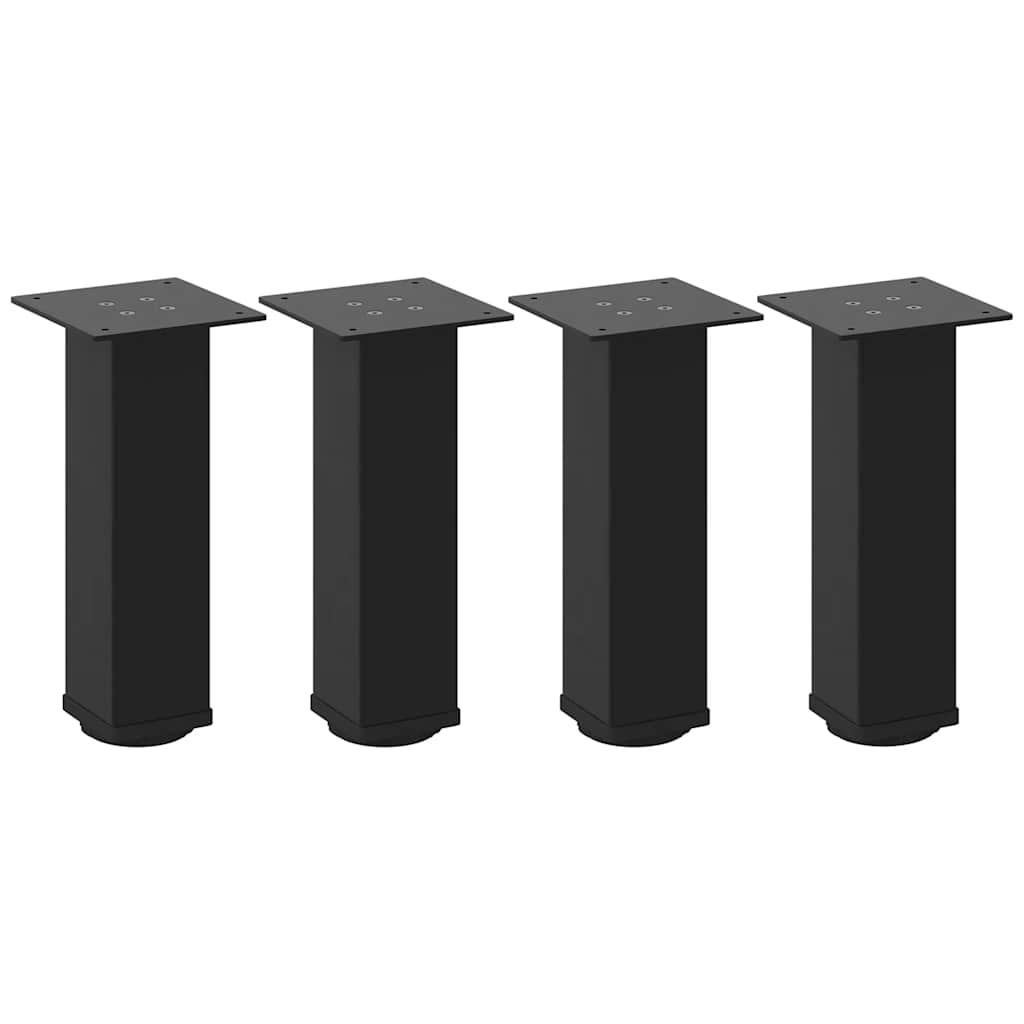 Bartischbeine 4 Stk. Schwarz 100-102 cm Stahl