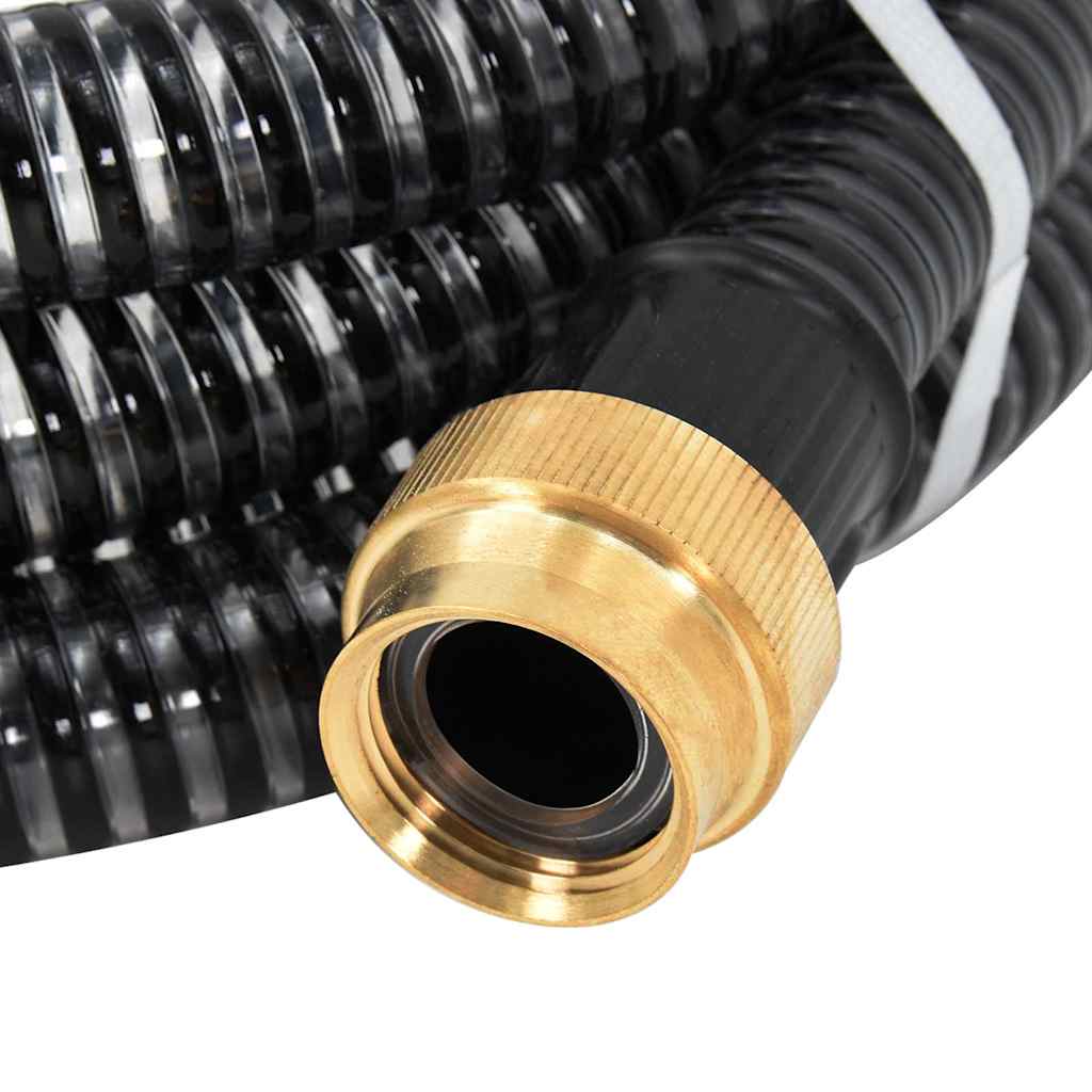 Saugschlauch mit Messing-Anschlüssen Grün 1,1" 3 m PVC