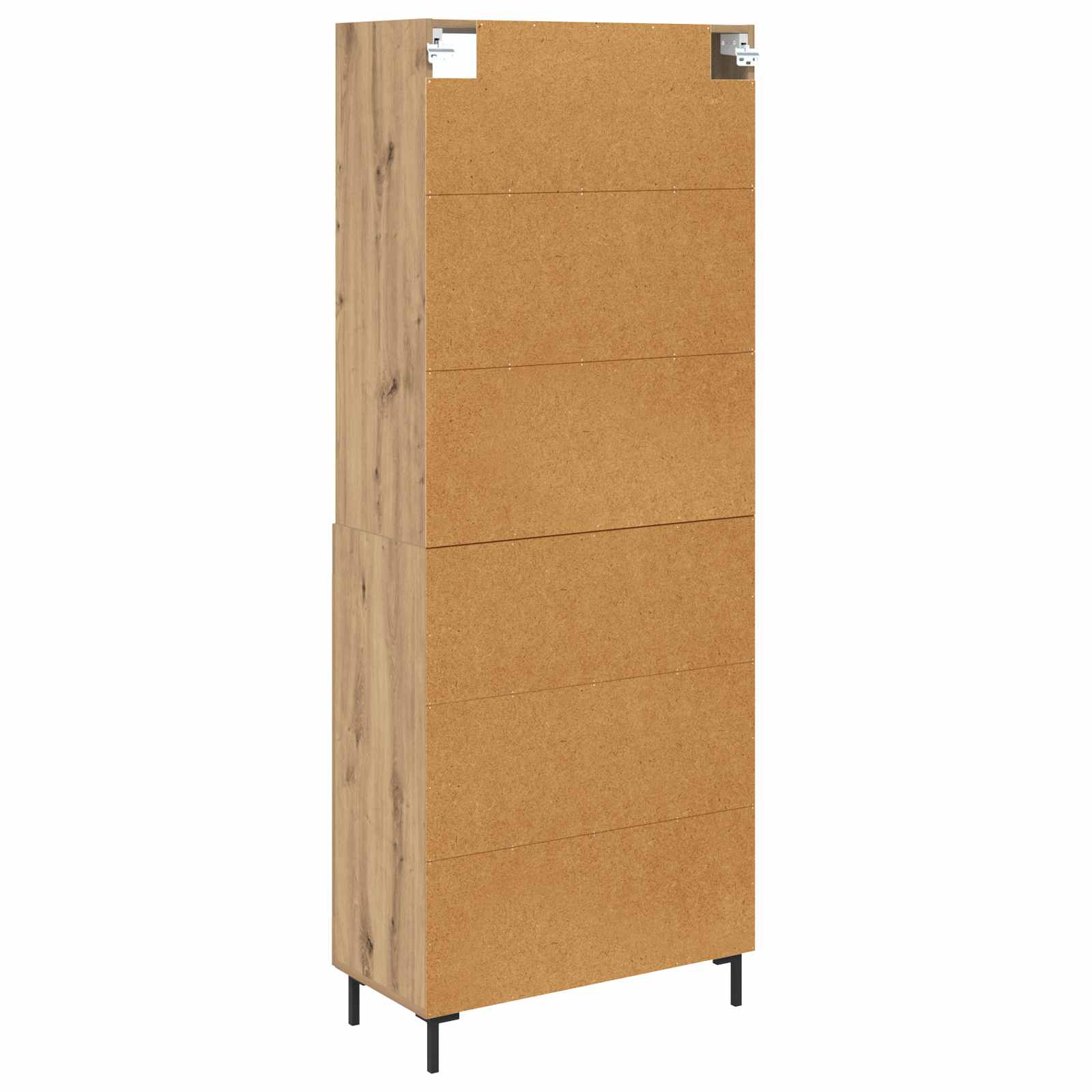 Highboard Hochglanz-Weiß 69,5x34x180 cm Holzwerkstoff