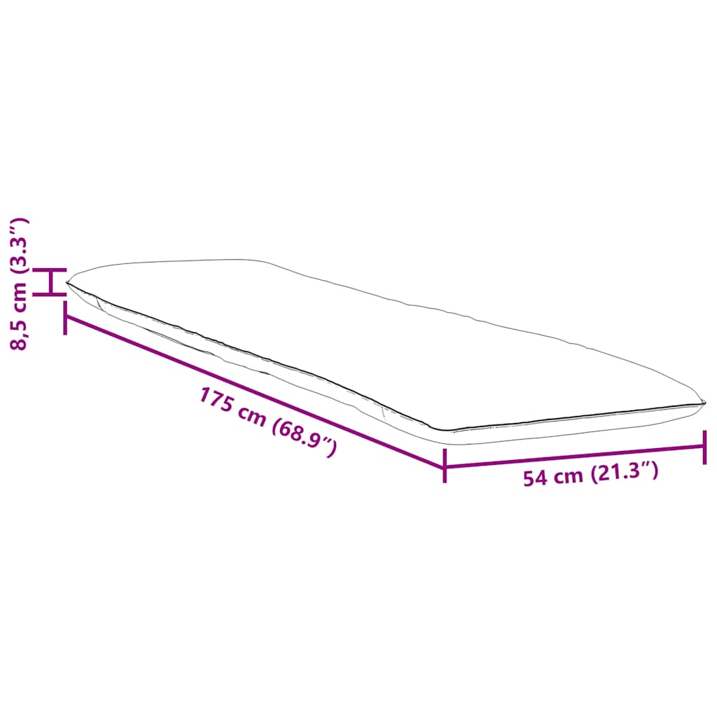 Sonnenliege Klappbar Anthrazit 175x54x8,5 cm Oxford-Gewebe