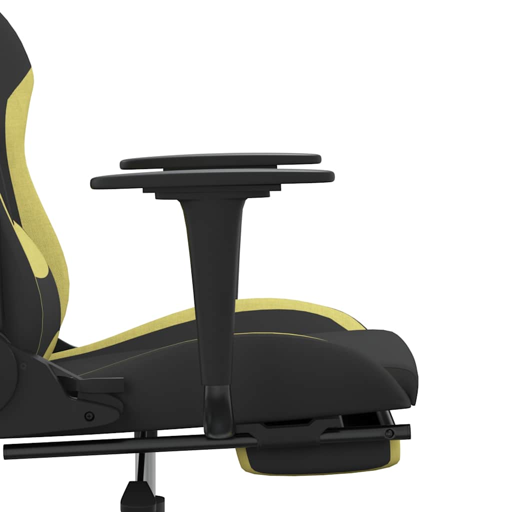 Gaming-Stuhl mit Massagefunktion Schwarz und Creme Stoff