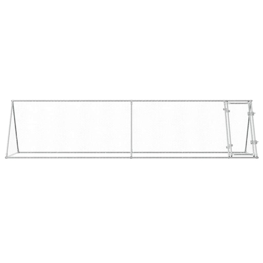 Hühnerkäfig Silbern 200x105x91 cm Verzinkter Stahl