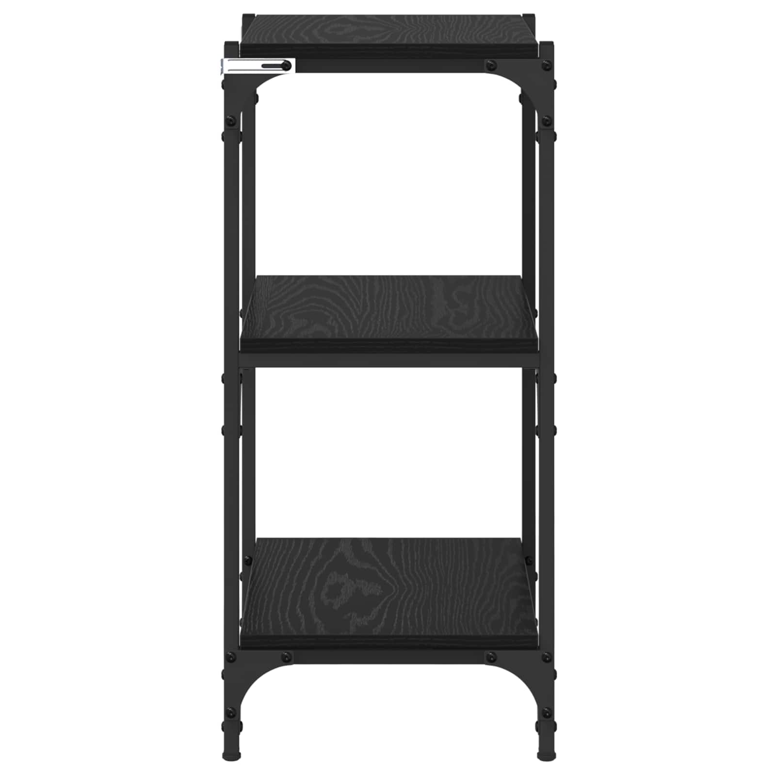 Bücherregal Schwarz 40x33x70,5 cm Holzwerkstoff und Stahl