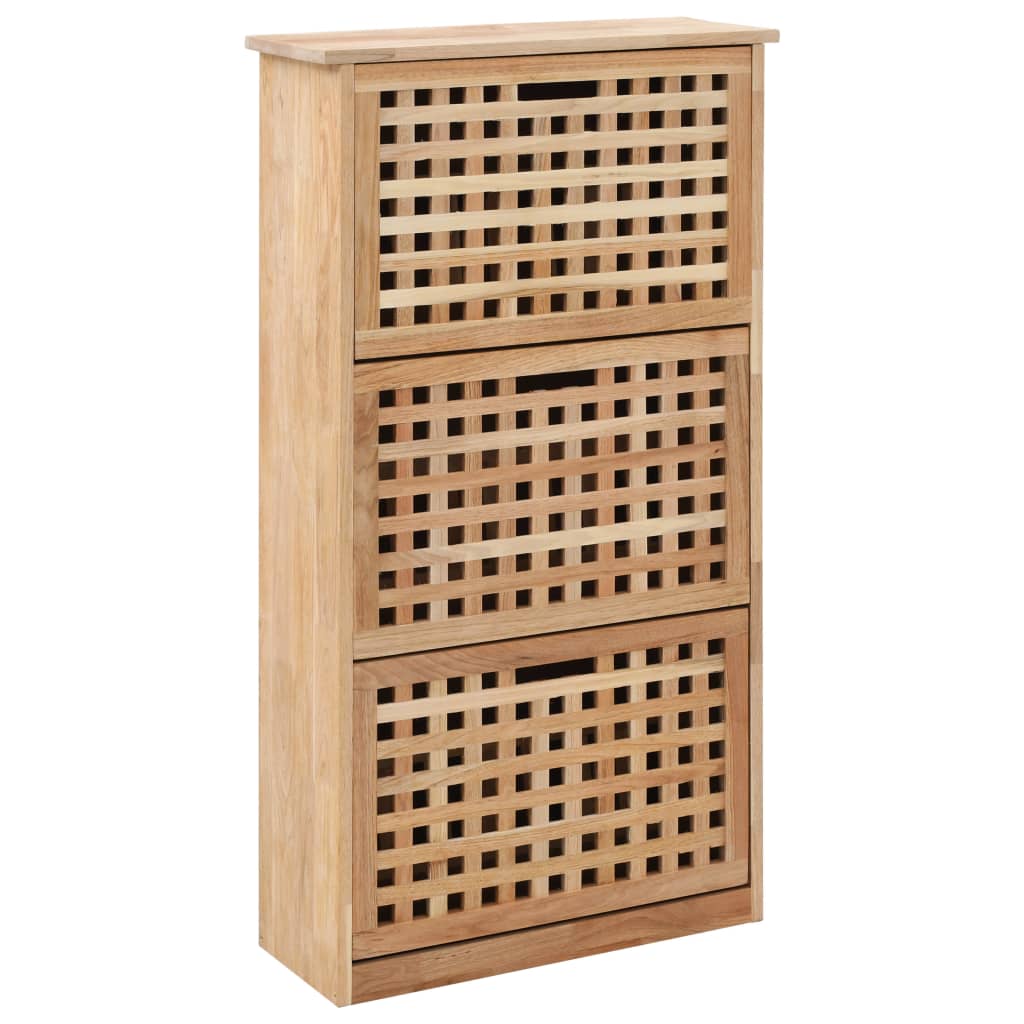 Schuhbank 94 x 20 x 38 cm Walnussholz Massiv