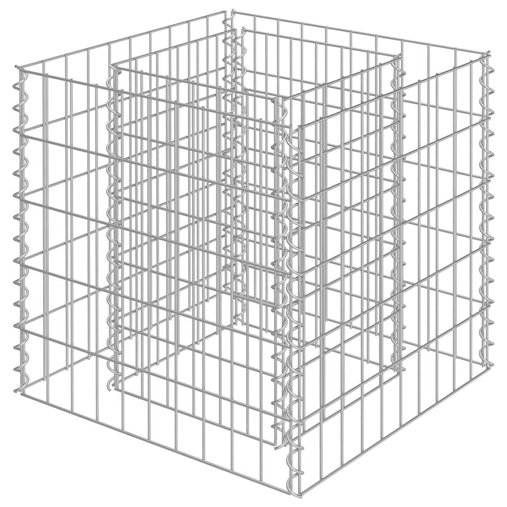 Gabionen-Hochbeet Verzinkter Stahl 450×90×100 cm