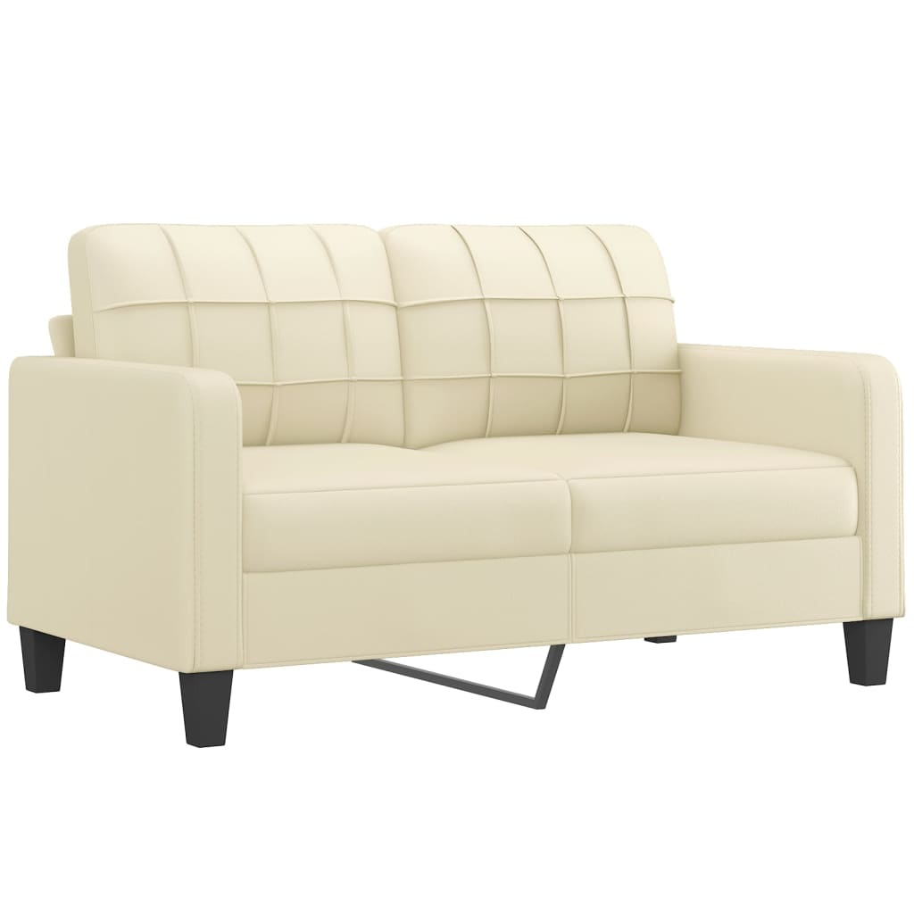 3-Sitzer-Sofa mit Zierkissen Schwarz 180 cm Kunstleder