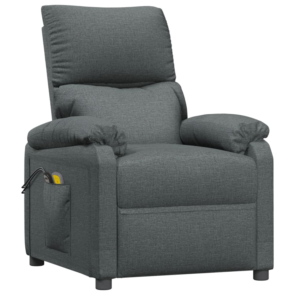 Massagesessel Elektrisch Schwarz Stoff