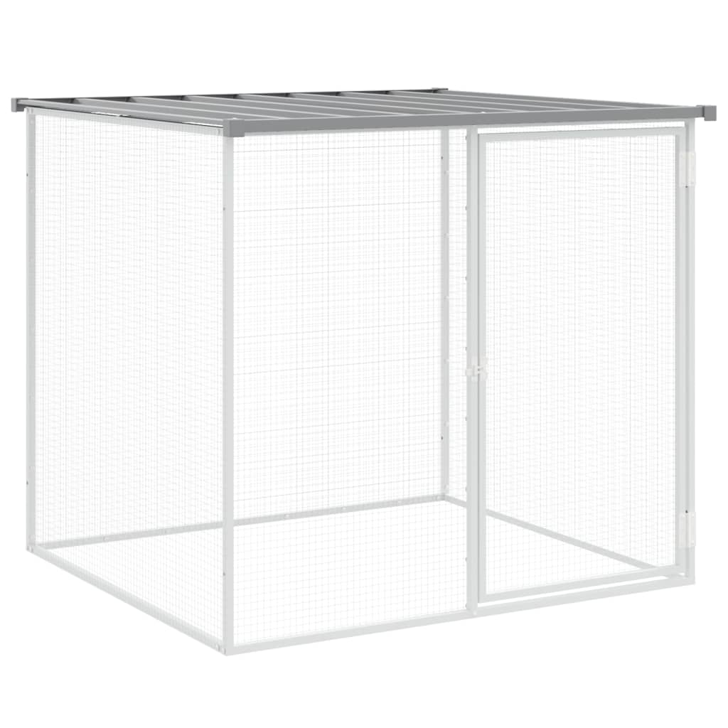 Hühnerkäfig mit Dach Anthrazit 103x98x90 cm Verzinkter Stahl