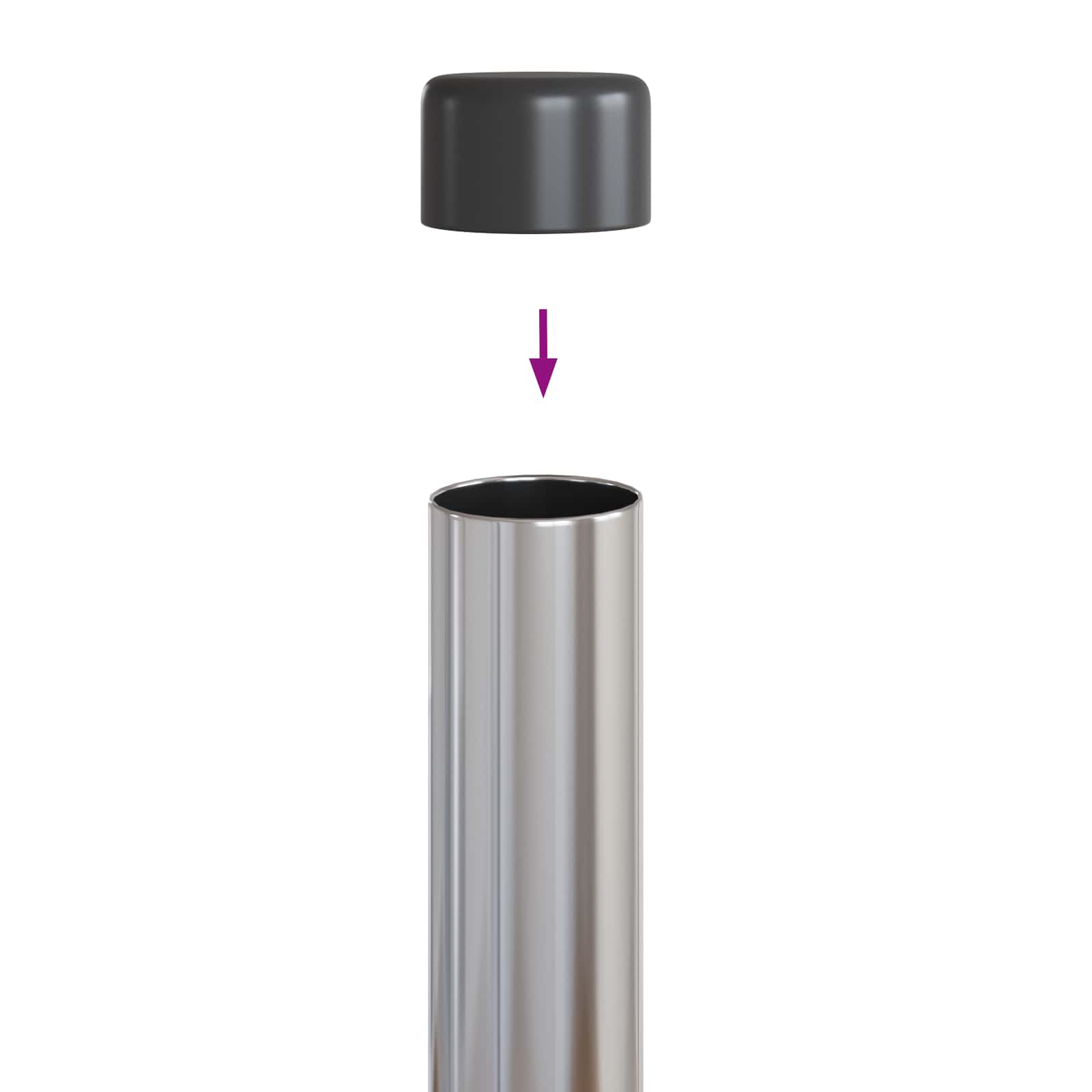 Zaunpfosten 2 pcs Grün 50 cm Pulverbeschichteter Stahl