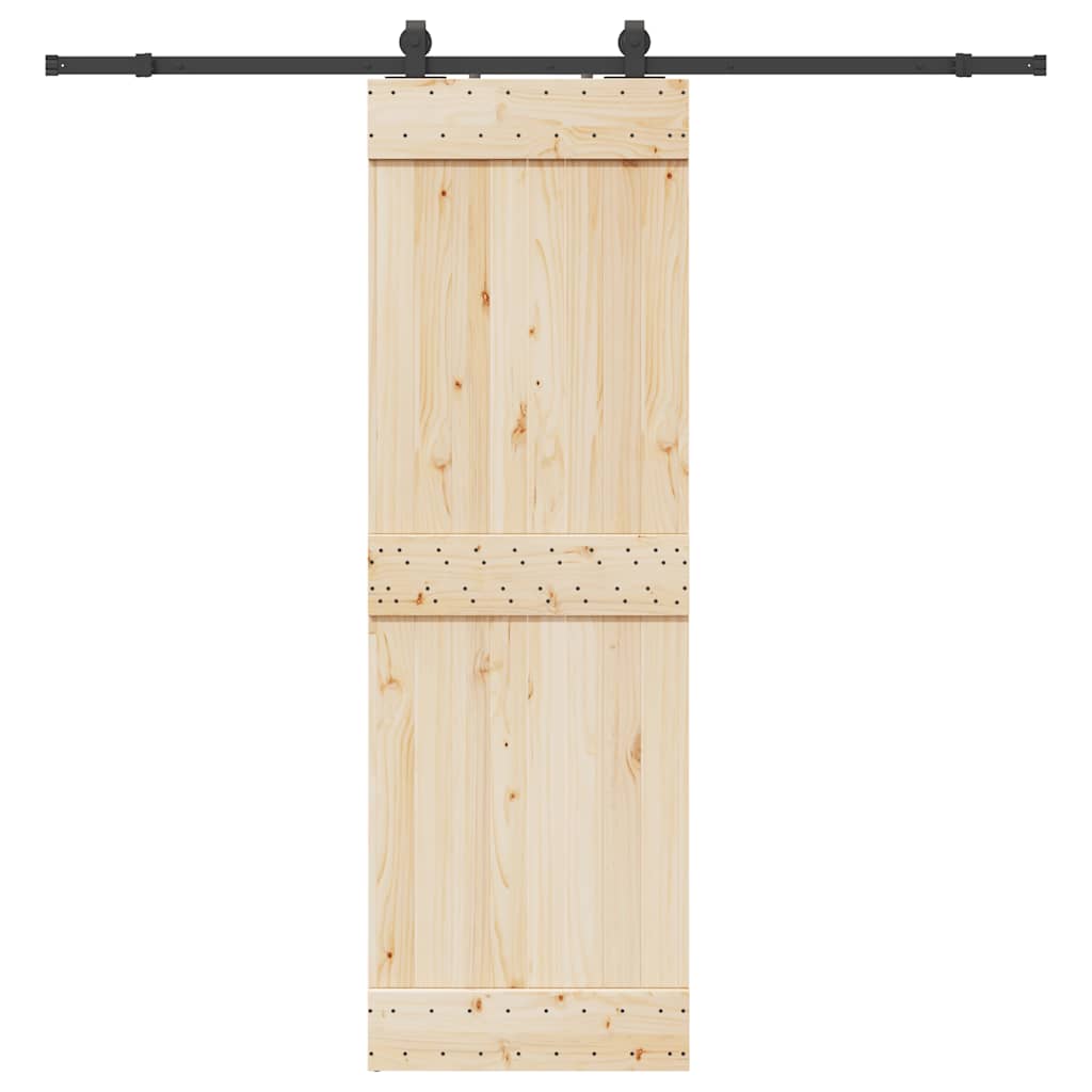 Schiebetürbeschlag-Set 183 cm Stahl Schwarz