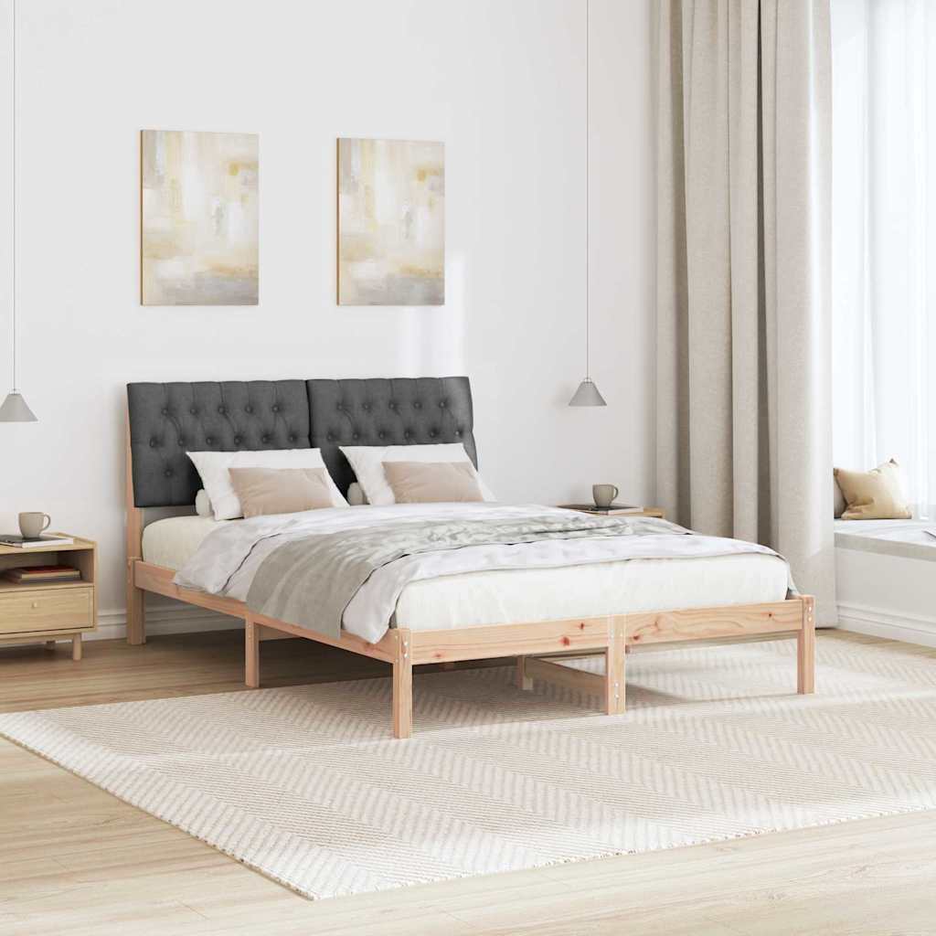 Bettgestell mit gepolstertem Kopfteil Braun 200 x 200 cm