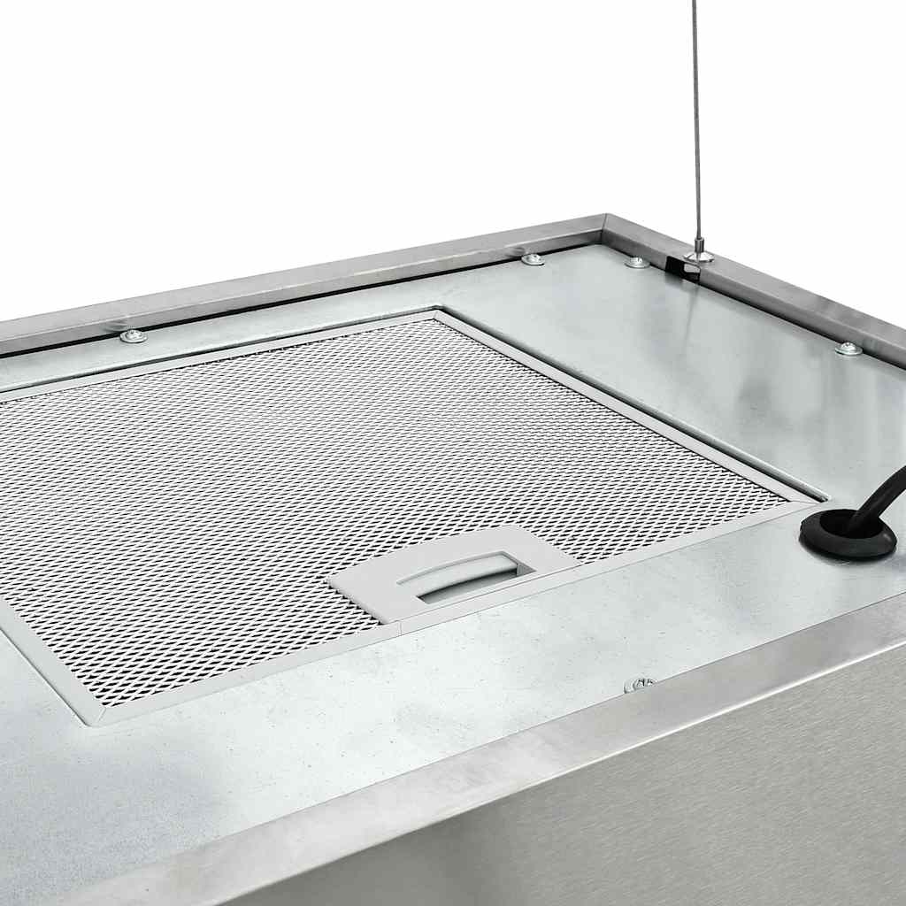 Hängende Inselhaube Touch-Sensor LCD 37 cm Edelstahl