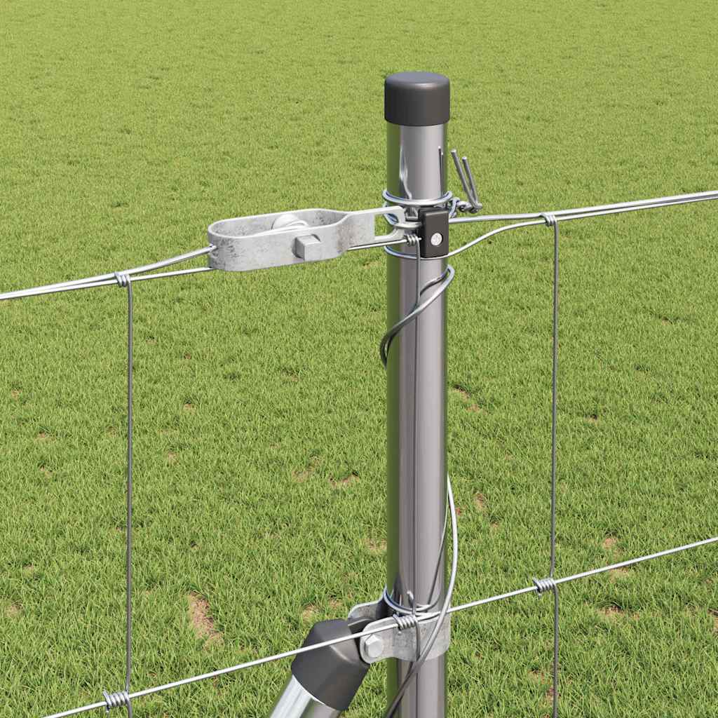 Ground Fix Geschweißter Drahtzaun 25 x 0,8 m Silber Netz