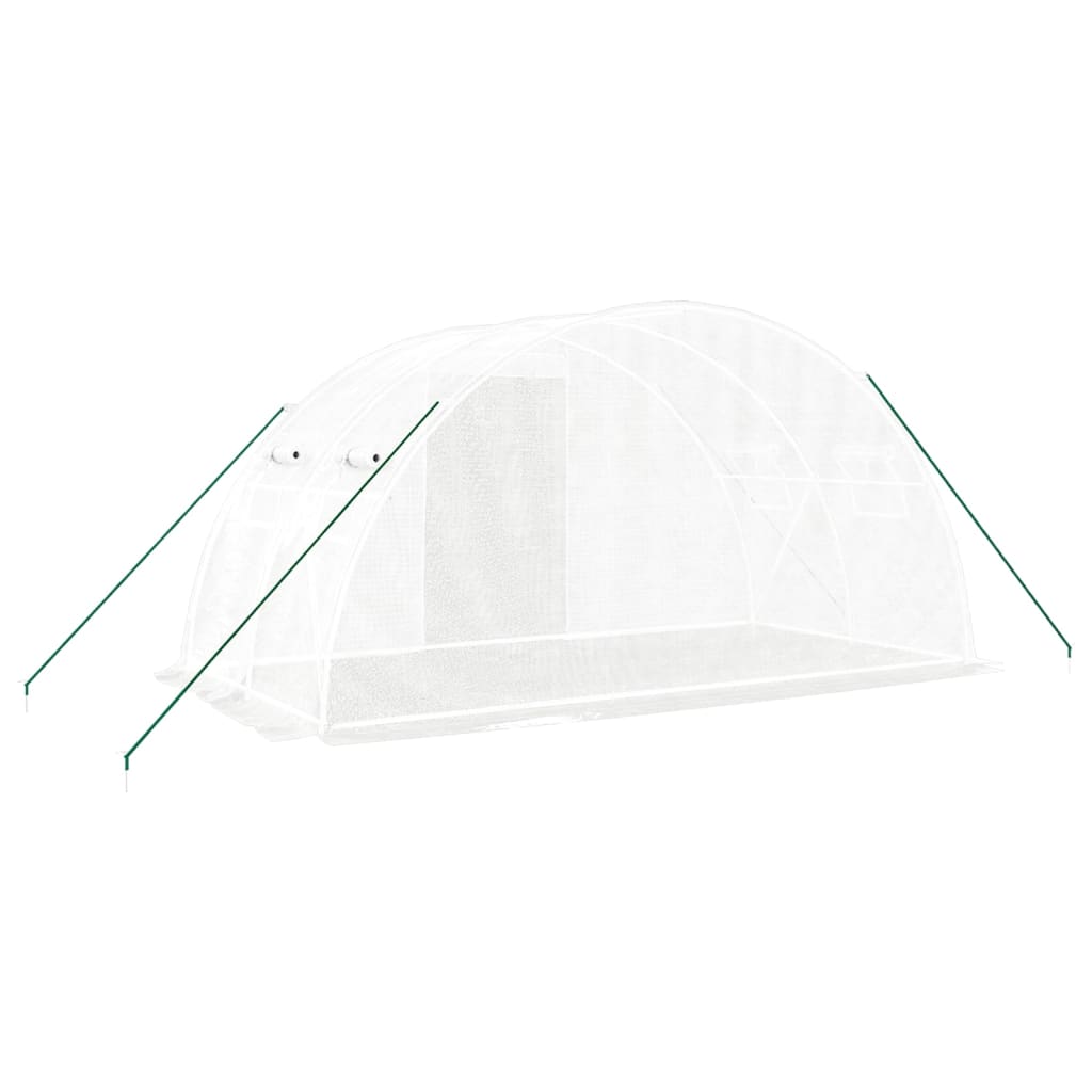 Gewächshaus mit Stahlrahmen Grün 8 m² 4x2x2 m